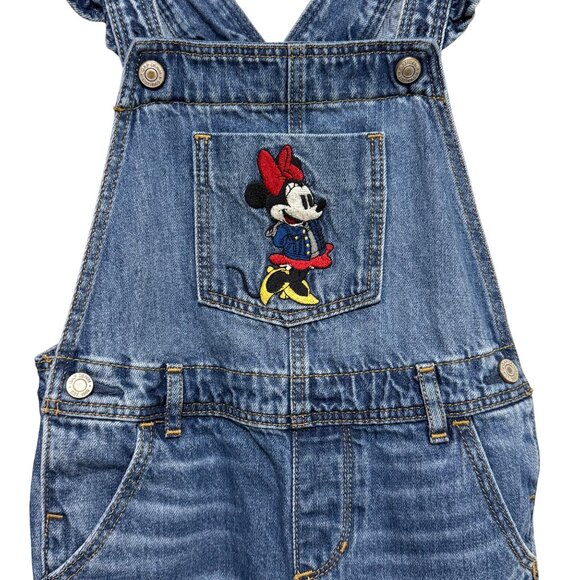 GAP Disney Girl’s Minnie Mouse Denim Overalls #780175 Toddler Child Size 5 - Picture 4 of 15